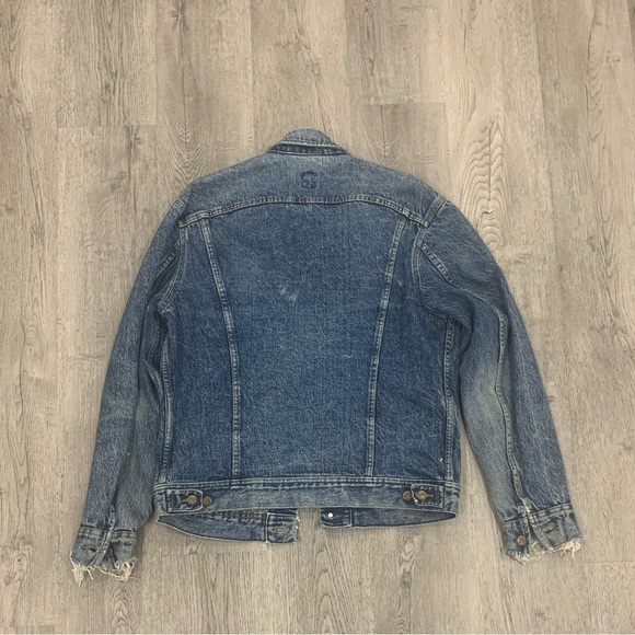 Vintage Lee (Rider) Blue Jean Jacket. distressed - Picture 2 of 5